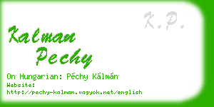 kalman pechy business card