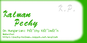 kalman pechy business card